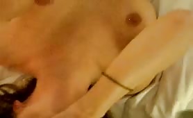 White slut sucking & streatched - thumb 0