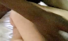 White slut sucking & streatched