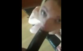 Skinny white wife gives a amazing suck with BBC 2 - thumb 8